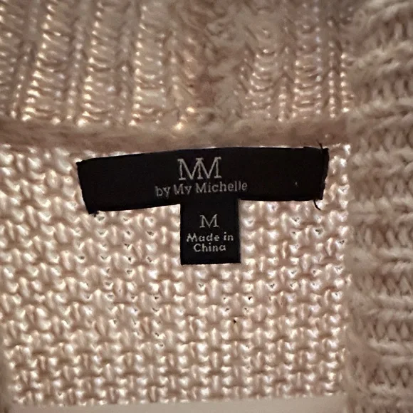 My Michelle Cream and Brown Patterned Cardigan - Picture 3 of 4